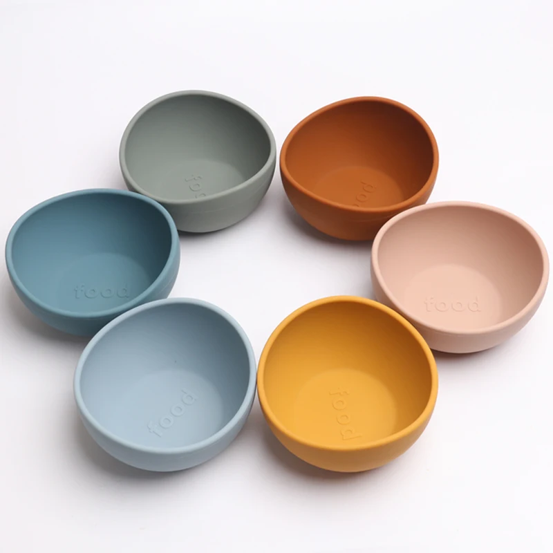 

2021 Factory Outlet Amazon New Simple Bowl Children's Bowl Baby Food Supplement Bowl Drop-proof Safety BPA Free, As picture