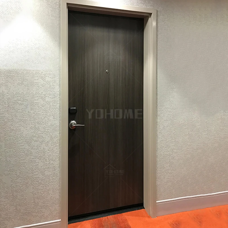 

China top manufacturer custom high quality wood fire door for hotel room fireproof hotel room door fire rated hotel door