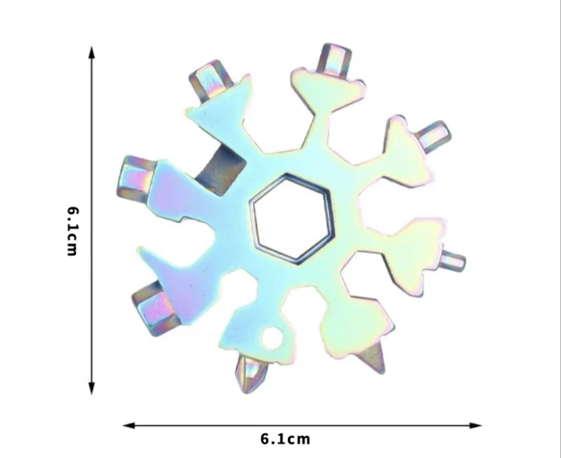 

Hot selling 18 In 1 Snowflake Snow Wrench Tool Spanner Hex Wrench Snow Flake Tool Multifunctional Snow Wrench