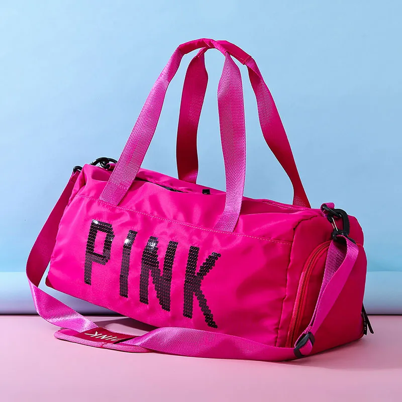 

Personalized Multi Color Mochila Custom Logo Print Women Gym Duffel Bag Pink Sport Bags Travel Duffle Gym Bag for girls