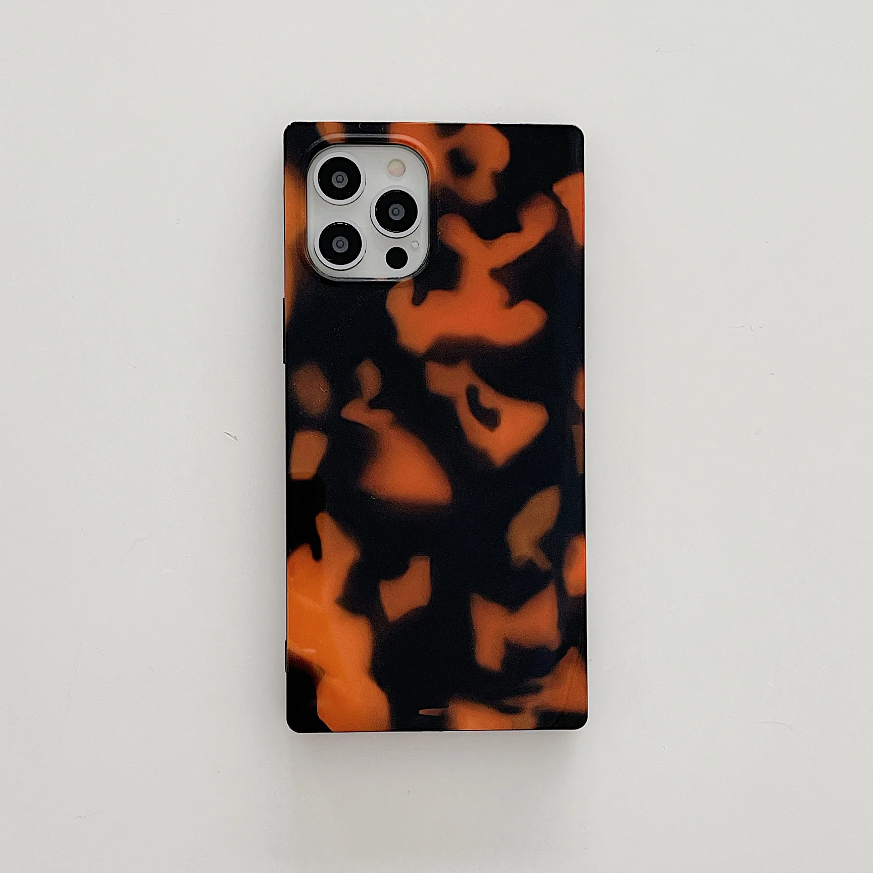 

Square leopard animal print accessories Phone cover square silicon case for iphone 13