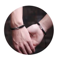 

2PC/Set Handmade Friendship Adjustable Braided Rope Bracelet Woven Lucky 8 Infinity Bracelet For Couple Bracelets