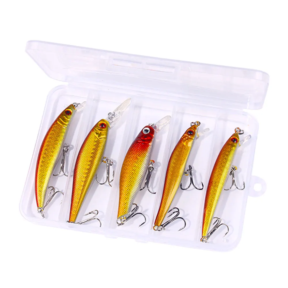 Wholesale Box024-E Combo 5pcs/box Saltwater Artificial Hard Jerkbaits Minnow Fishing Lures Kit Set