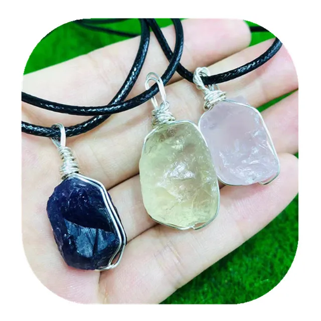 

Wholesale crystal healing stone pendant energy crystal gemstone mix crystal pendant for decoration