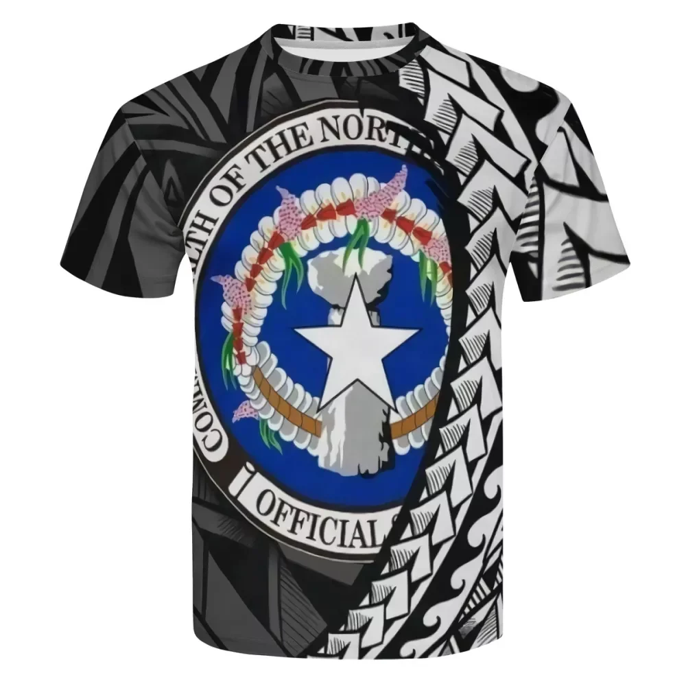 

Polynesian Commonwealth of the Northern Mariana Islands Tribal Samoa Mens T-shirt Custom Logo Boy Casual Plus Size Print Tops