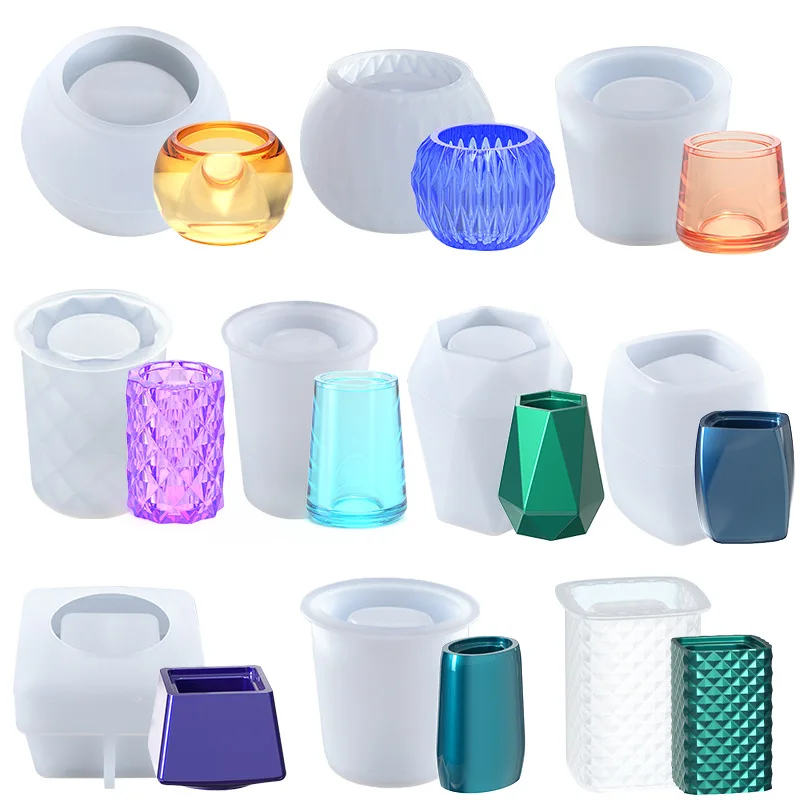 

Pen Holder Silicone Molds cylinder Shape Flower Pot Mold Makeup Brush Organizer Cylinder Craft Epoxy Mold