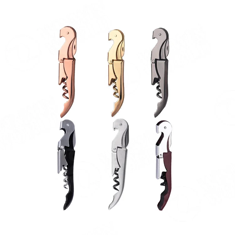 

4Pack Professional Waiter Corkscrew Wine Bottle Opener Set,Heavy Duty Stainless Steel Hinges Corkscrew Bar Equipment accessories, Customized color