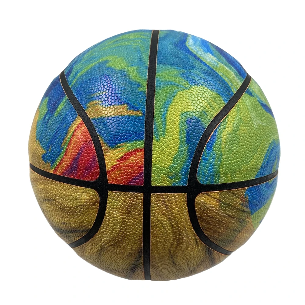 

mini basketballs official match leather ball rubber basketball black