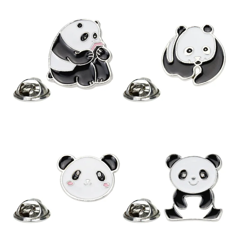 

Cross-border jewelry creative cartoon national treasure panda brooch badge spot student cute dripping alloy brooch