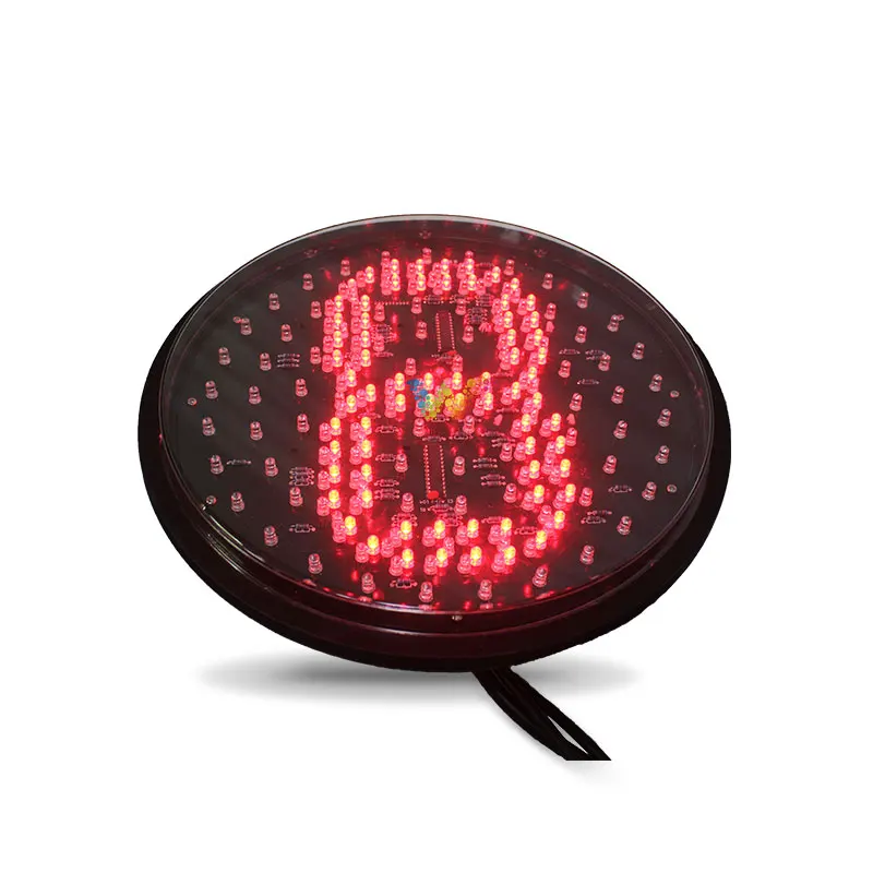 
300mm yellow full plate with single 8 countdown timer traffic light lampwick 