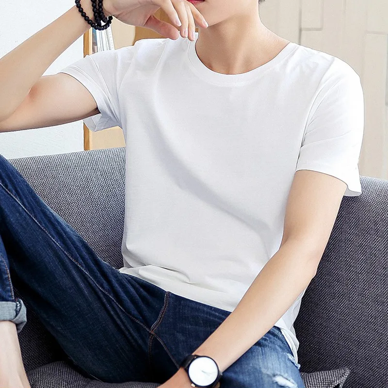 

2020 cheap t shirt 1.5 dollar round neck summer slim fit shirt