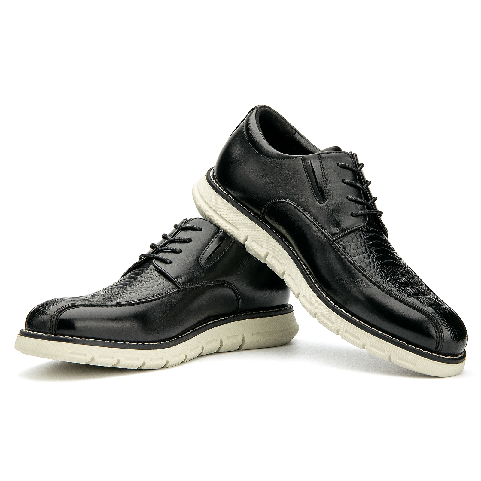 

Men Shoes Casual Lace-up Leather Shoes Fashion Solid Leather Formal Business Shoes