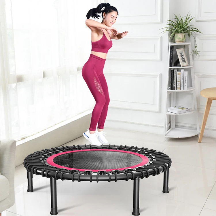 

40" Stable & Quiet Workout Jumping Rebounder Round Indoor Small Mini Fitness Trampoline