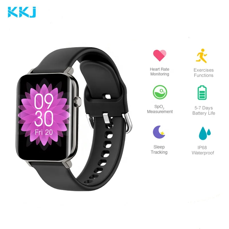 

Hot Sale Smartwatch Blood oxygen Heart rate detection IP68 Waterproof 1.69inch Display KKJ NY15 Smart Watch 2021