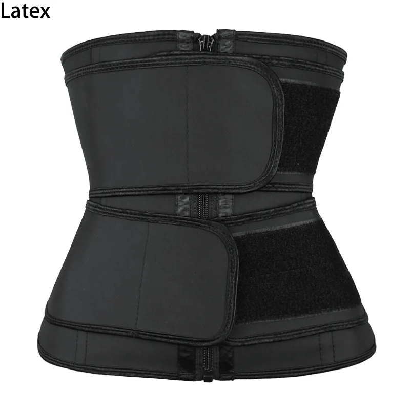 

ATBUTY Dropshipping Customised Faja Latex Waist Trainer Double Belt For Ladies, Black