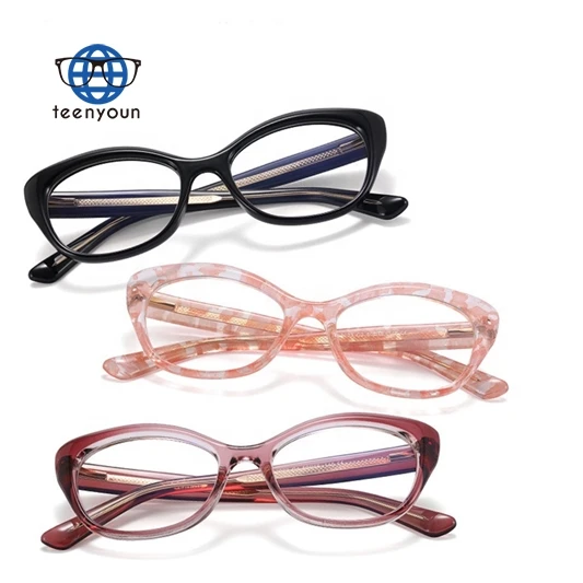 

Teenyoun Eyewear Custom Clear Myopia Lens Cat Eye Oculos Fancy Women Eyeglasses Vintage Leopard Tr90 Glasses Frame Eyeglass