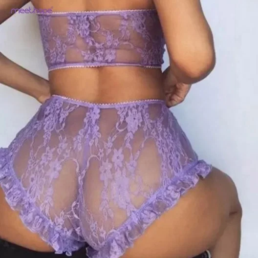 

Hot selling Transparent Women Purple Spicy Purple Lingerie Sexy Sheer Panties, Existing or as customer's require