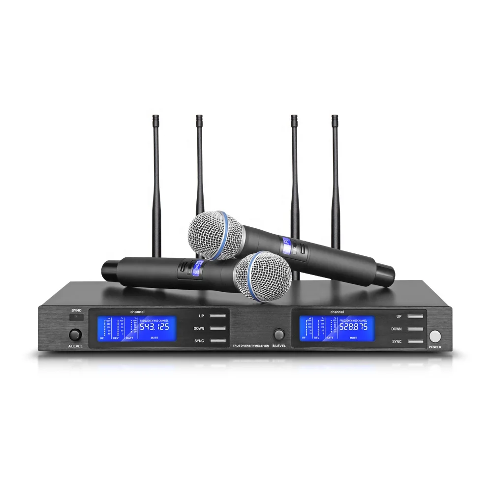 

UHF True Diversity dual Handheld wireless microphone system