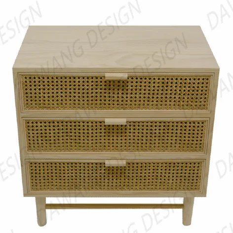 
Layered rattan storage cabinet 