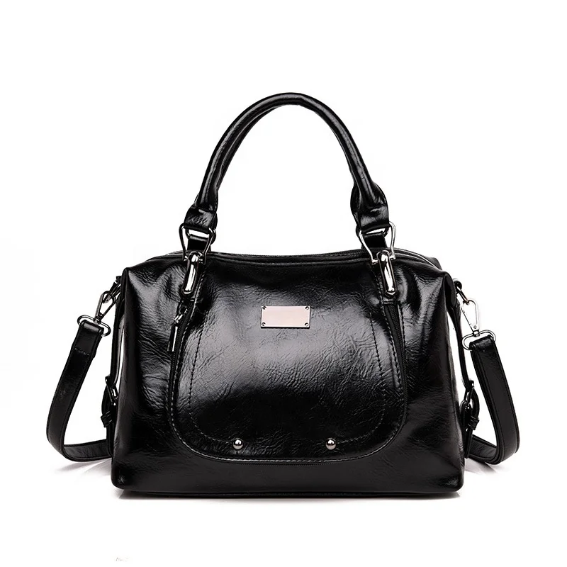 

2020 new fashion style women retro oil wax leather shoulder ladies handbag H