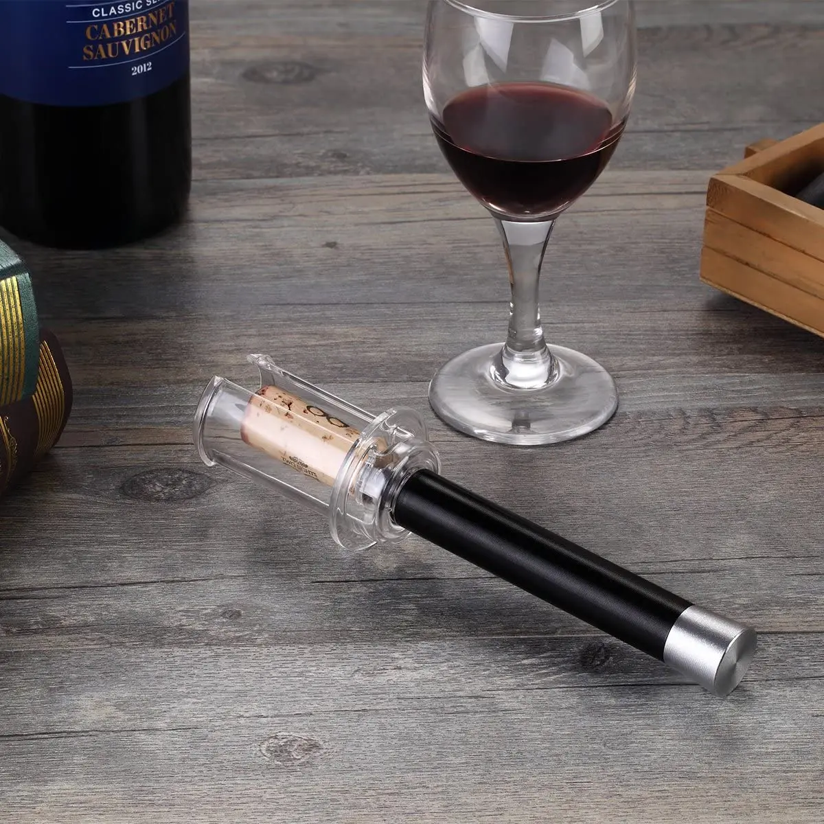 红葡萄酒配件软木塞开瓶器铝合金开瓶器开瓶器气压开瓶器