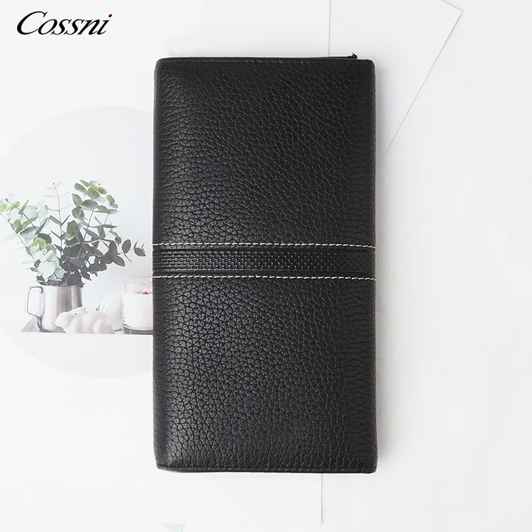 

Popular Custom Rfid Card Holder Ultra Thin Purse Genuine Leather Men Long Unicorn Coin Purse