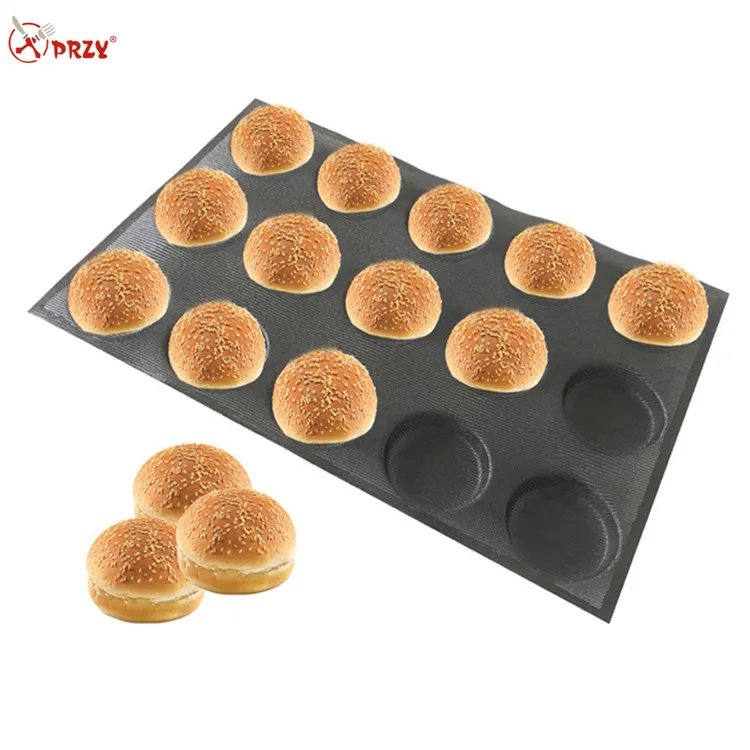 

American style 400*60MM Silicone Baking Pan Bread Mold Burger bun Silicone Bakeware Cake Pan Molds, Pink, green, purple, random