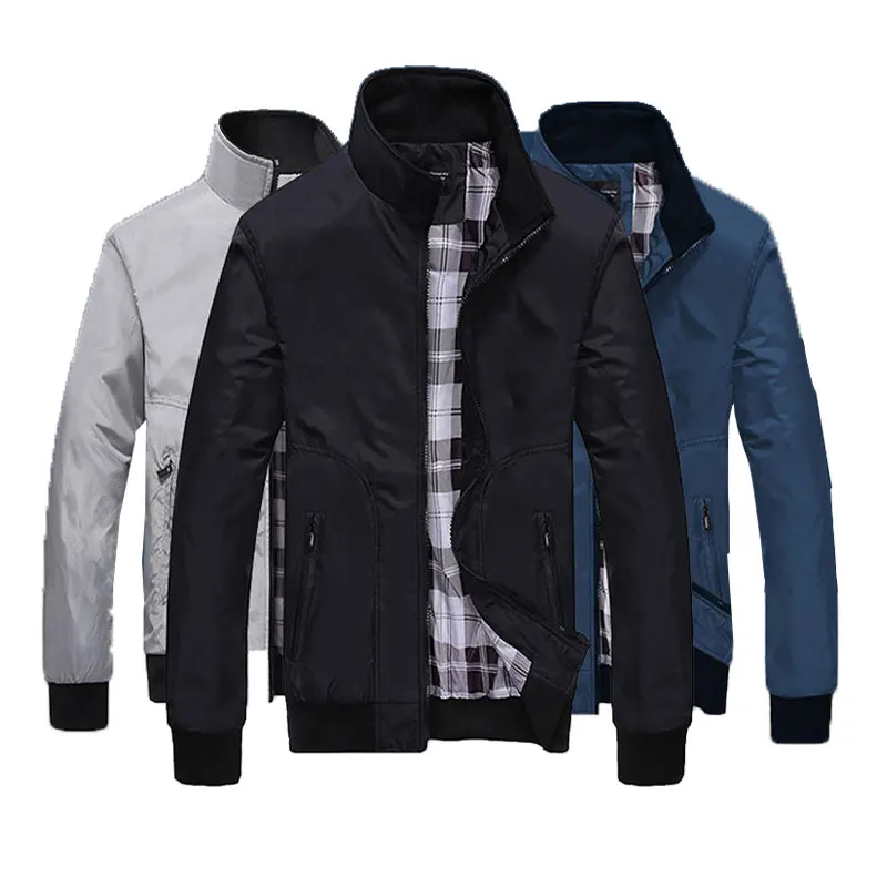 

Men's casual jacket outdoor sportswear windbreaker men's bomber jacket stand collar business jacket wholesale