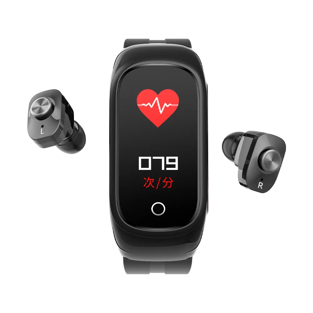 

2 in 1 Smart Watch 2020 N8 With TWS Earphone Wireless Earbuds Wristwatches Health Sport Tracker Smartwatch