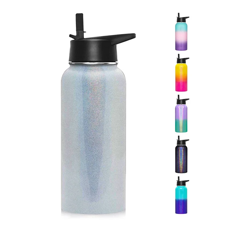 

Customized color 18/8 double wall stainless steel drinking flasks water bottle insulated vacuum sports with cover lid