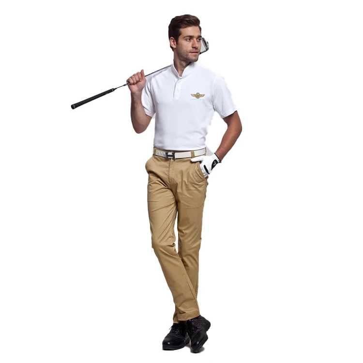 

Factory wholesale white color quick dry polyester men's golf polo shirts