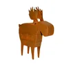 christmas garden decoration metal rust deer