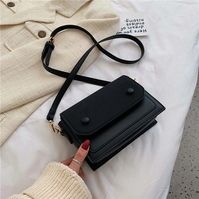 

web celebrity the same bag female 2019 new style small square texture foreign style fashion bag Korean version of all ins cross-, Green/khaki/black/blue