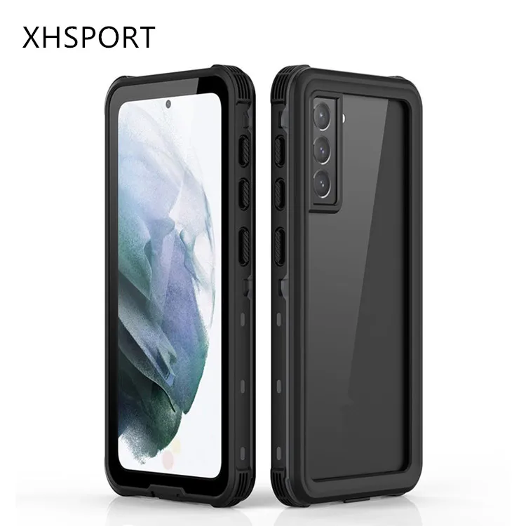 

Manufacturer pc tpu phone back cover ip68 waterproof shockproof mobile phone case for Samsung S21, Black/white/teal/purple/red