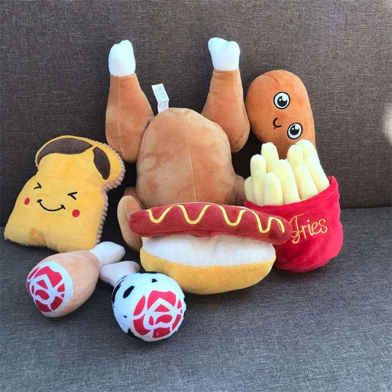 

Anti Bite Creative Simulation Vegetable Drumstick Toy Puppy Squeaky Pet Chew Dog Toys, As picture
