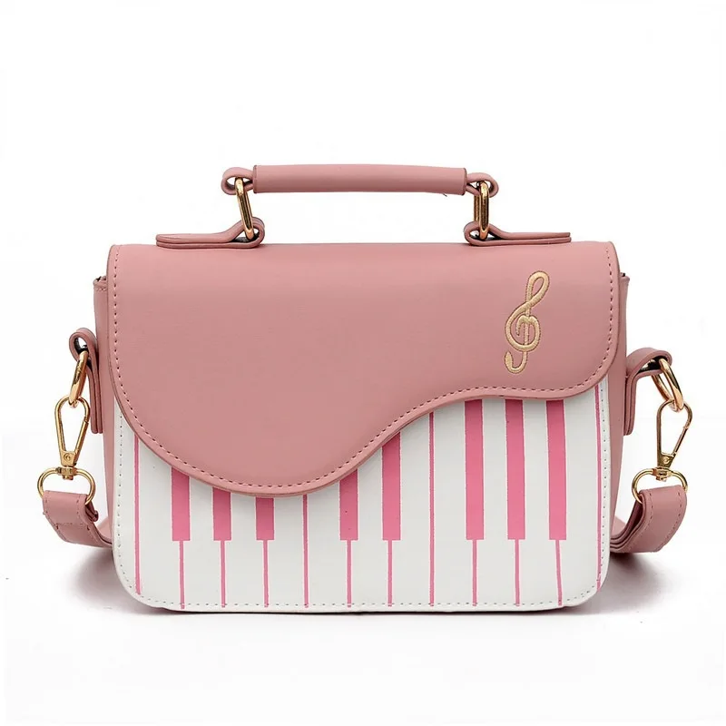 

Girl Fashion Cute Piano Pattern Fashion PU Leather Casual Ladies Handbag Shoulder Bag Messenger Bag Pouch Totes Women Flap Bag, Customized color