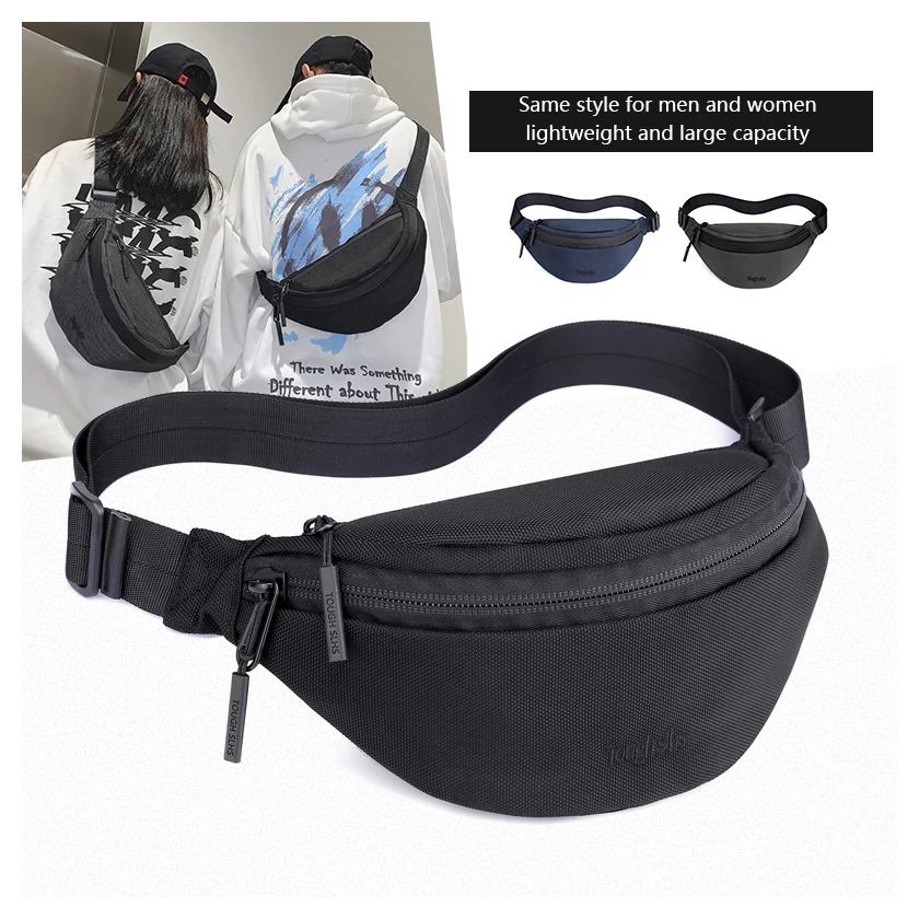 

OMASKA Custom Women Sac de taille Ladies Fashion Designs Belt Waist Bags Outdoor Sport Crossbody Fanny Pack, Black gray blue