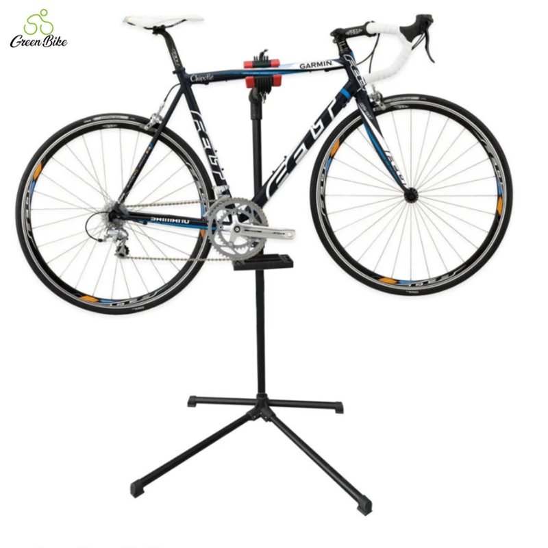 

adjustable bicycle display repair rack Frame Road Vehicle Mountain Bike Parking Fold Holder Storage Bicycle Repair Stand, Black