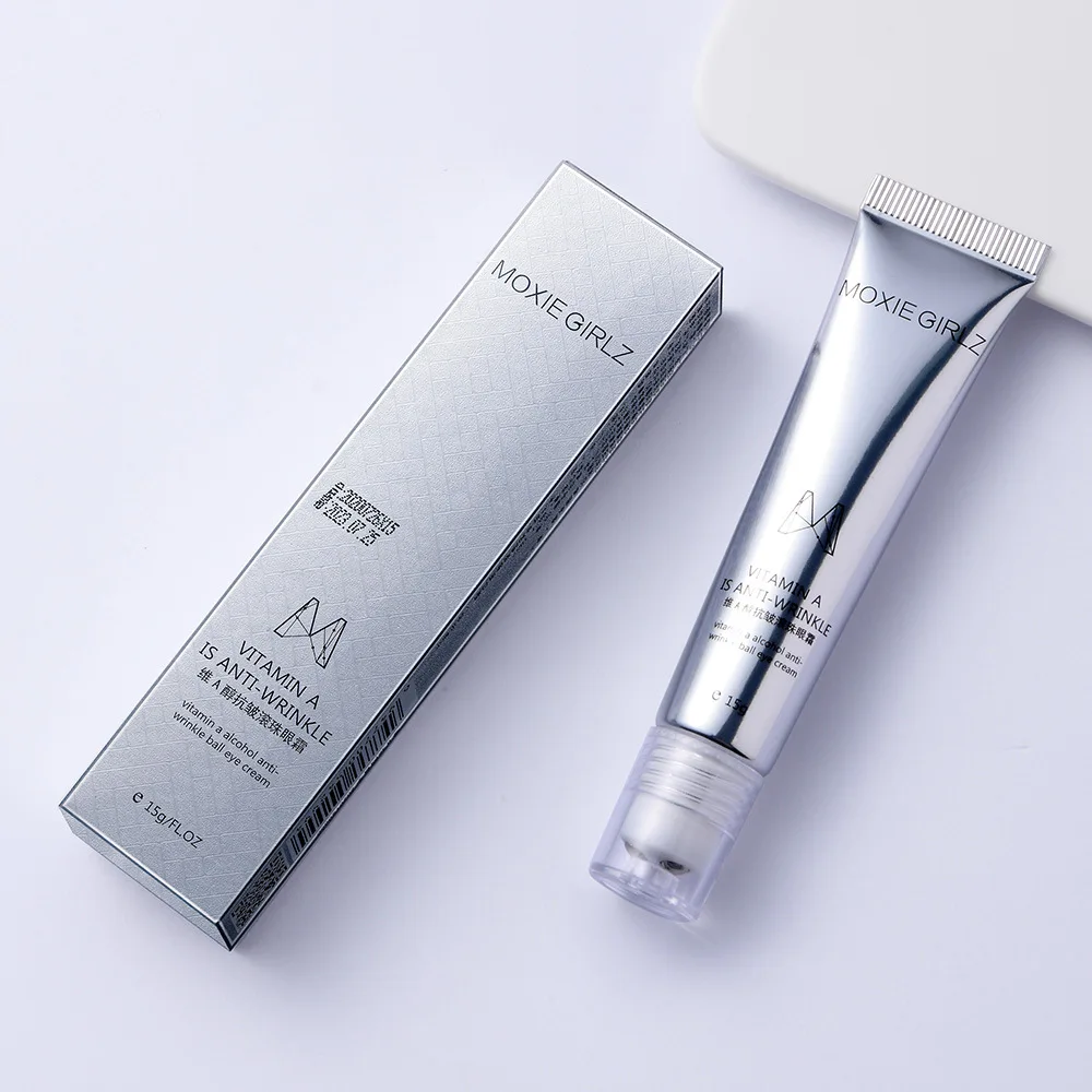 

15g massage eye cream reduce fine lines and dark circles around the eye Vitamin A Anti-Wrinkle Rolling Eye Cream