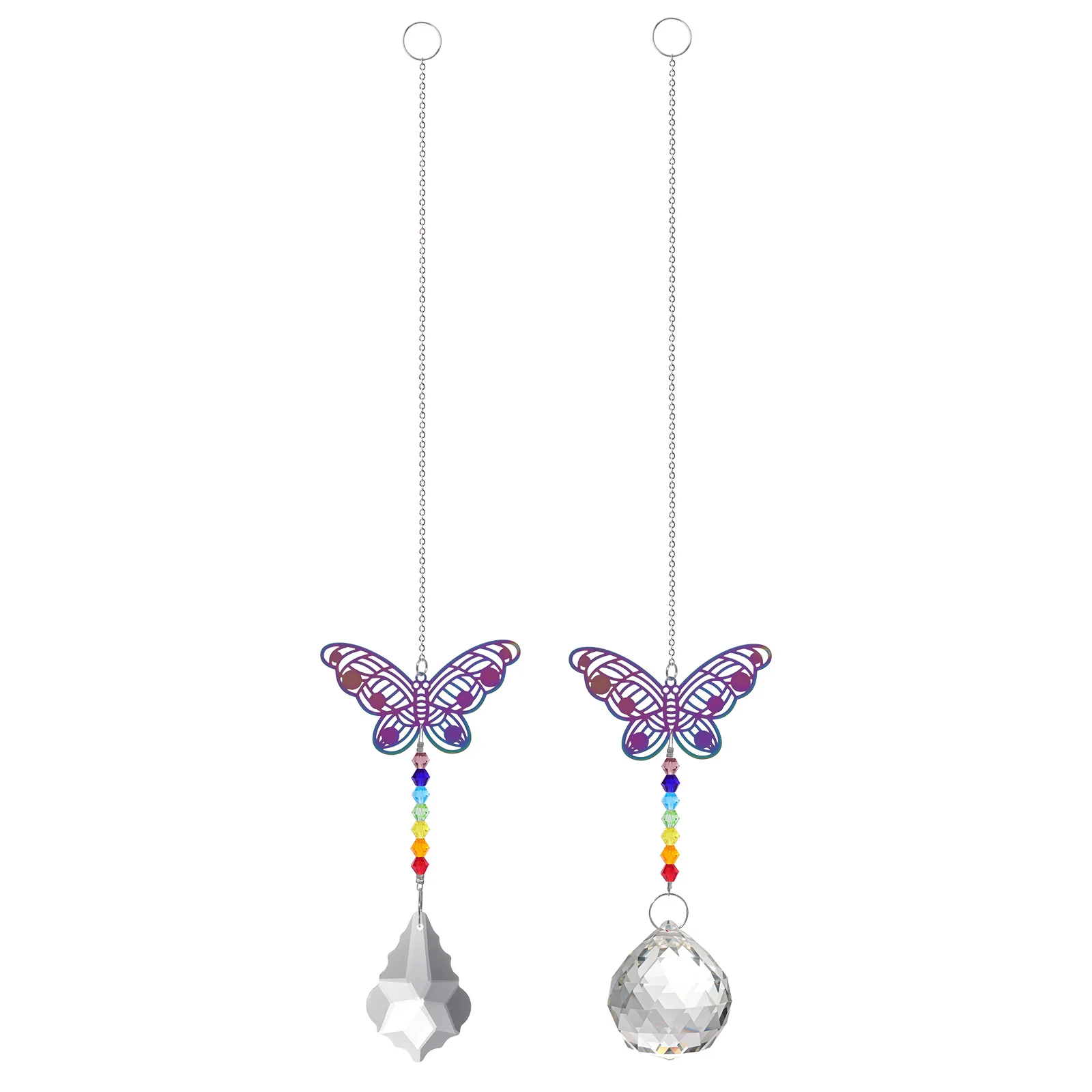

Handmade AB Color Butterfly Hanging Windows Pendant Crystal Suncatcher