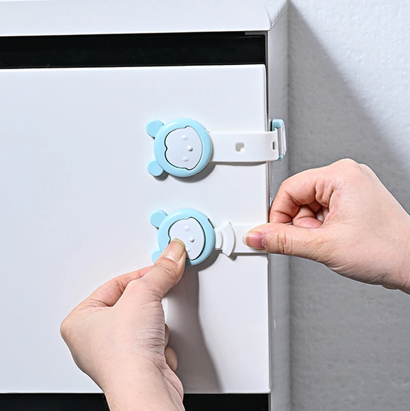 

AliGan-Baby Locks Child Safety Cabinet Proofing Safe Quick and Easy Adhesive Cabinet Drawer Door Latches Easy Installation, Blue, white, gray, pink