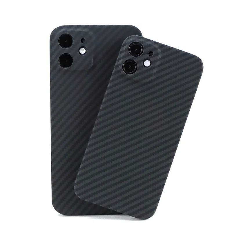 

Shockproof Real Carbon Fiber Texture Mobile Cell phone case For Iphone 11 12 Pro Max, Black
