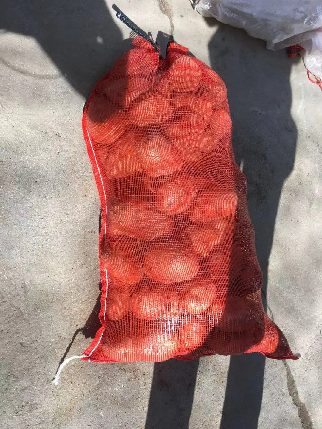 20kg 25kg 30kg Pp Mesh Bag With Label Vegetables Packing Onion Potatoes