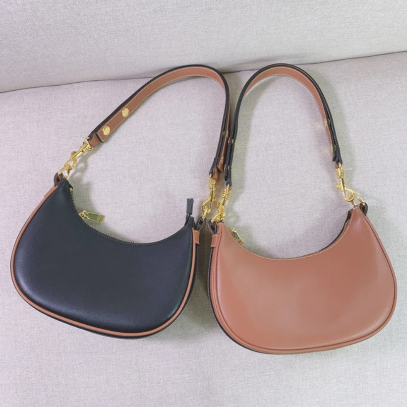 

2021 Vintage Popular lady under-arm genuine leather tote bag