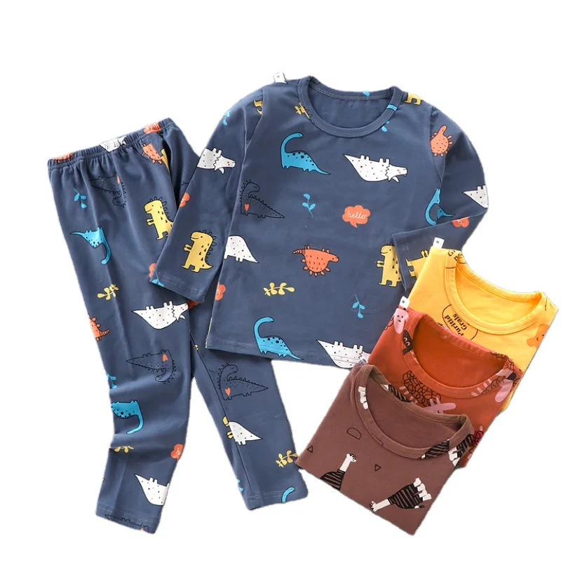 

Wholesale 2020 New Kids Pajama Set Autumn Cotton Home Wear, Picture shows