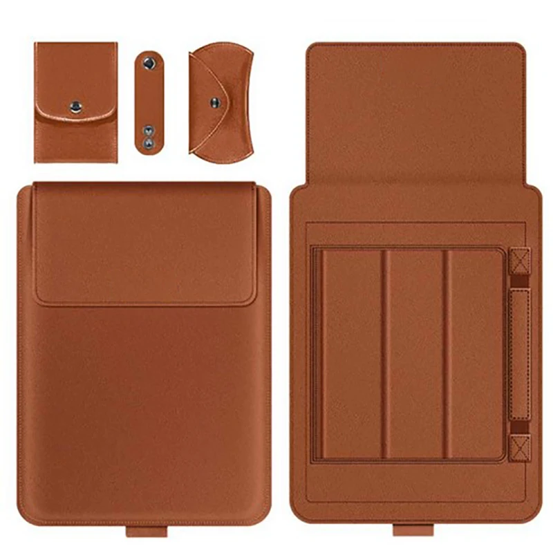 

Custom Multifunctional Laptop Cases and Holder Handmade Leather Office Desk Mat and Bag Waterproof Travel Laptop Organizer, Customized color