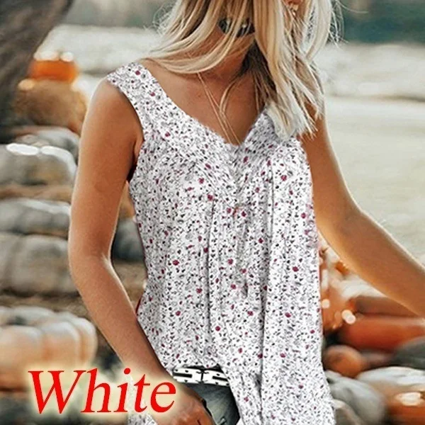 

New Women's Clothing Sexy Print Sleeveless Dress Floral Dress for Vest, As pictures