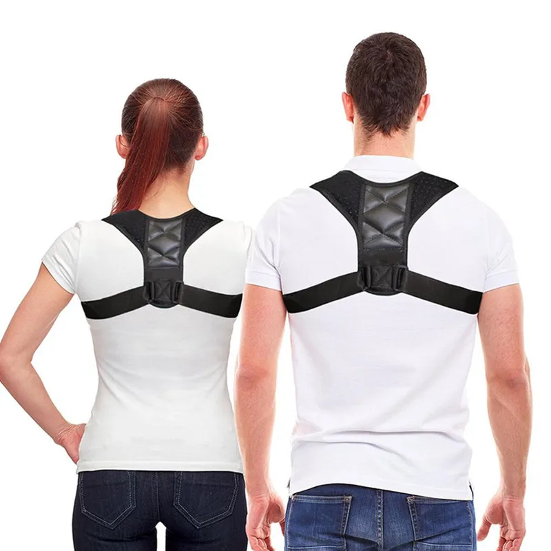 

oem adjustable back support brace posture corrector for men and women, Black