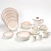 Manufacturer Hotel Restaurant Custom Ceramic Tableware Hand-paited Dinnerware Table Ware Sets