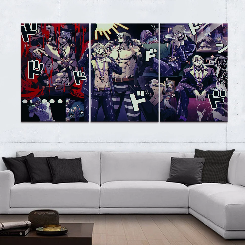 

JoJo's Bizarre Adventure Anime Painting Wallpaper Oil Paints Canvas Wall Stickers Christmas Gifts Living Room Decor Mural Poster, Multiple colours